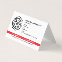 Anpassade Fire Department Logotyp Firefighter Visitkort