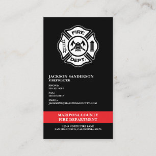 Anpassade Fire Department Logotyp Firefighter Visitkort