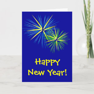 Anpassade Fireworks-kort Helgkort
