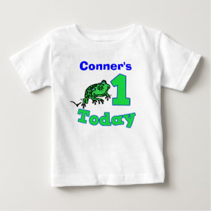 Anpassade First Birthday Boy Froggy Shirt T