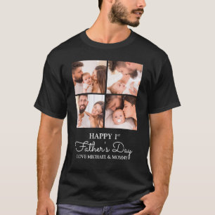 Anpassade First Fars dag Photo Collage T Shirt
