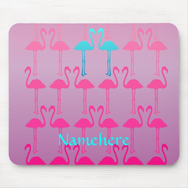 Anpassade: Flamingo två Musmatta (Framsidan)