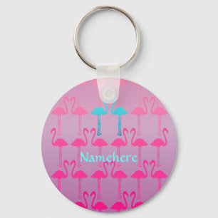 Anpassade: Flamingo två Nyckelring