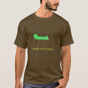 Anpassade Flies CH-47 Chinook Transport Copter T Shirt