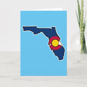 Anpassade Florida Colorado-flagga-hälsningskort Kort