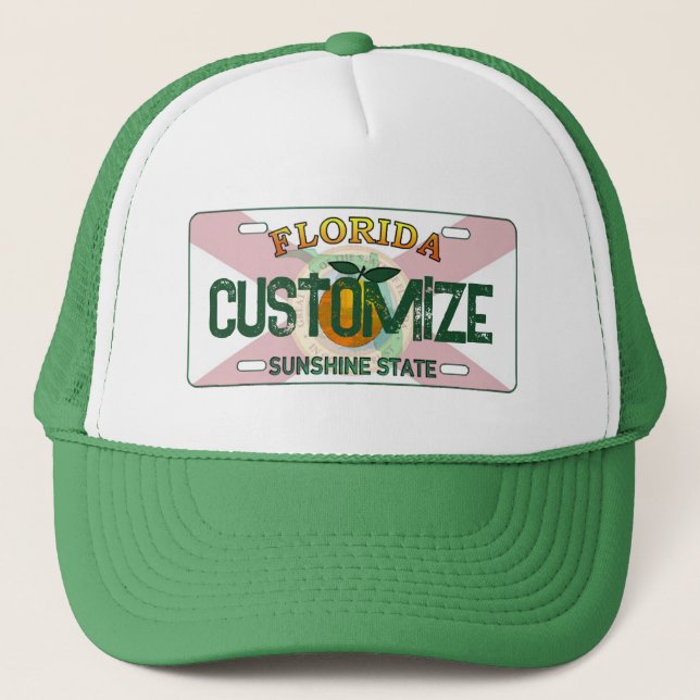 Anpassade Florida flagga-skylt Keps (Framsida)