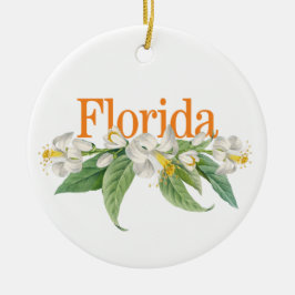 Anpassade Florida Ornament med Orange Blommar