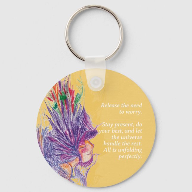 Anpassade Flower Fairy Keychain Nyckelring (Framsida)