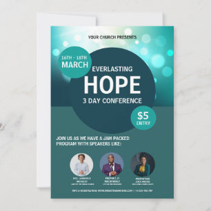 Anpassade Flyer Design för kyrkans konferens Inbjudningar