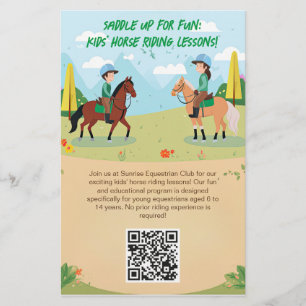 Anpassade Flyer för barn' Horse Riding Classes