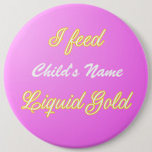 Anpassade Flytande Guld Badge Rosa