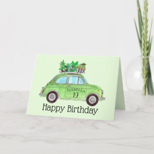 Anpassade födelsedag Retro Fiat 500 Kort