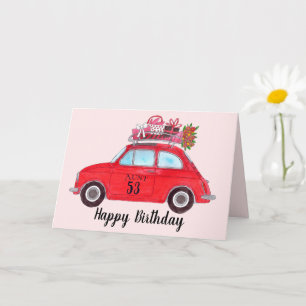 Anpassade födelsedag Retro Fiat 500 Kort