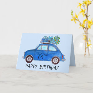 Anpassade födelsedag Retro Fiat 500 Kort