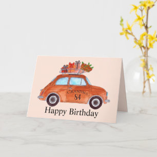 Anpassade födelsedag Retro Fiat 500 Kort