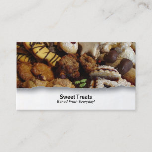Anpassade Food Cookies Closeup Visitkort