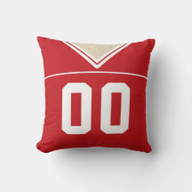 Anpassade Football Jersey Number Jersey, Red
