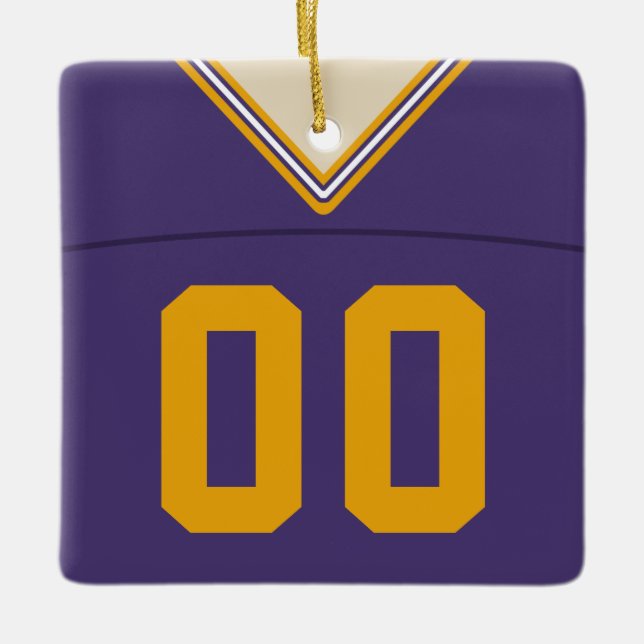 Anpassade Football Lacrosse Jersey Ornament (Framsida)