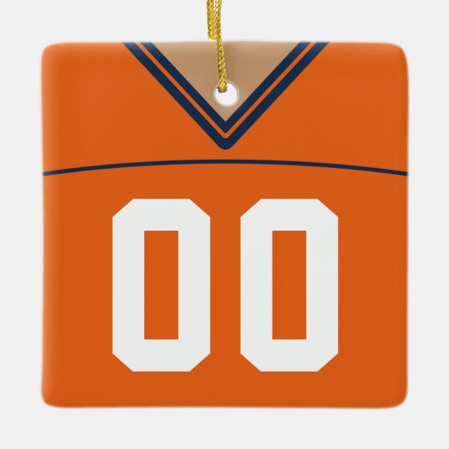 Anpassade Football Lacrosse Jersey Ornament (Framsida)