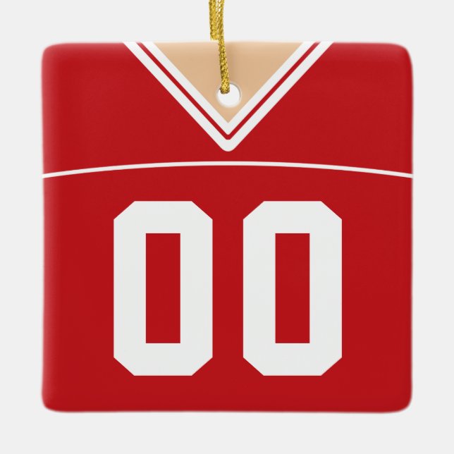 Anpassade Football Lacrosse Jersey Ornament (Framsida)