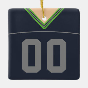 Anpassade Football Lacrosse Jersey Ornament