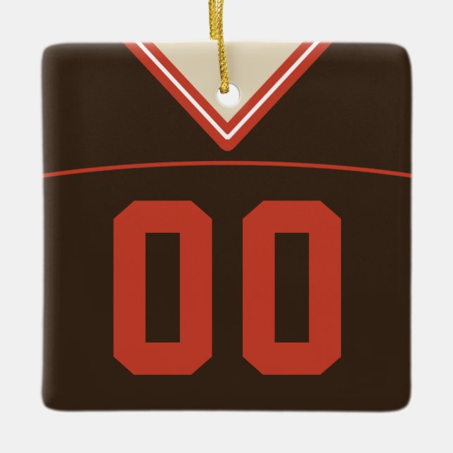 Anpassade Football Lacrosse Jersey Ornament (Framsida)
