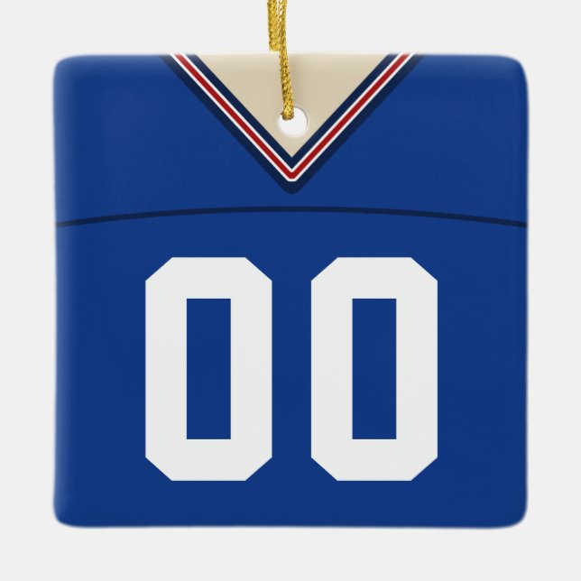 Anpassade Football Lacrosse Jersey Ornament (Framsida)