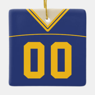Anpassade Football Lacrosse Jersey Ornament