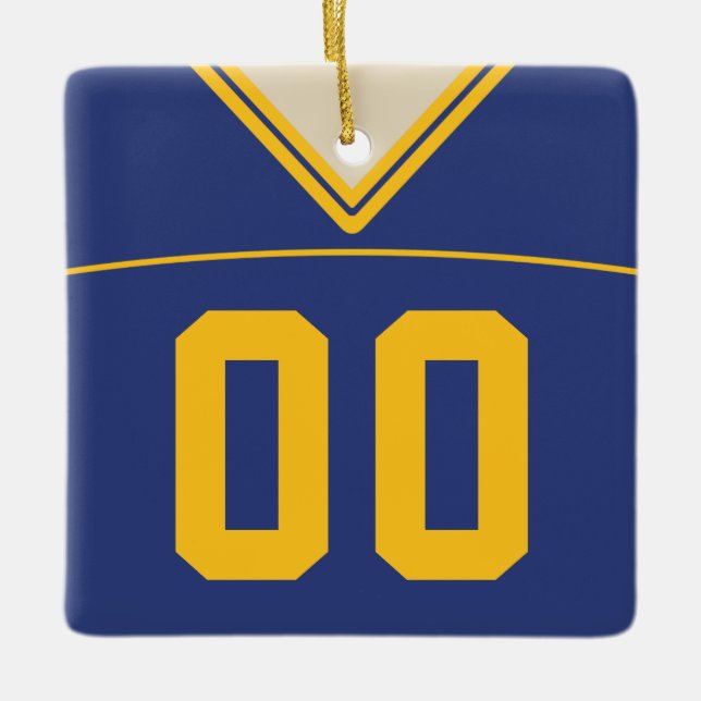 Anpassade Football Lacrosse Jersey Ornament (Framsida)
