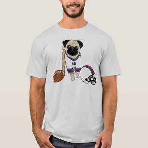 Anpassade Football Pug T Shirt