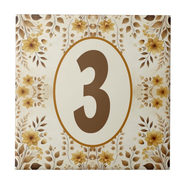 Anpassade för Blommigt av jordbruksmark Kakelplatta (Framsidan)