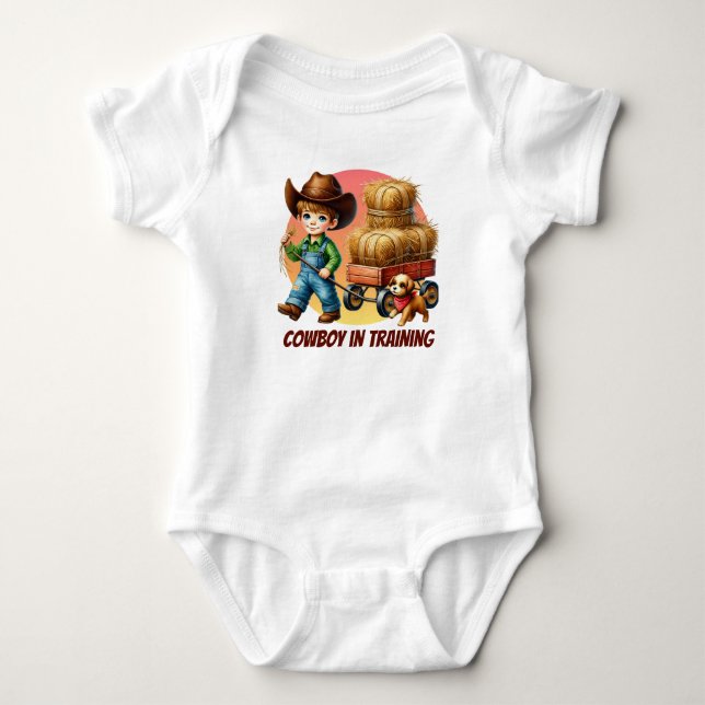 anpassade för coola cowboyträning t shirt (Framsida)