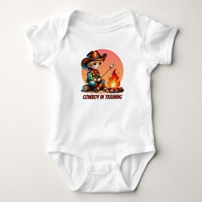 anpassade för coola cowboyträning t shirt (Framsida)