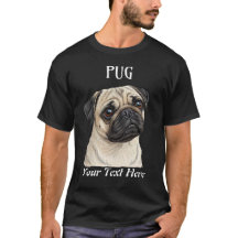 Anpassade för Cute Pug Hund aveln-grafik