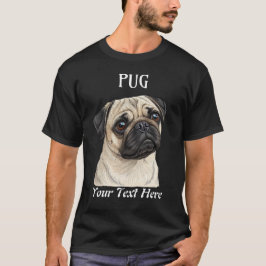 Anpassade för Cute Pug Hund aveln-grafik T Shirt