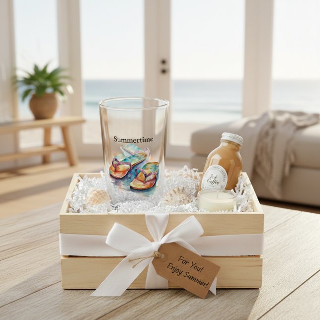 anpassade för färgämnet flinflip flops glaskopp (Skapare uppladdad)