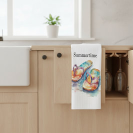 anpassade för färgämnet flinflip flops kökshandduk