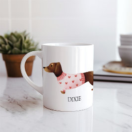Anpassade för färgen Cute Dachshund Kaffemugg