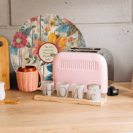 Anpassade för färgstarka Rustic Flowers Round