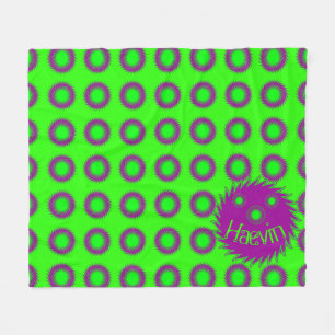 Anpassade för filt för neonlimefrukt Retro rolig