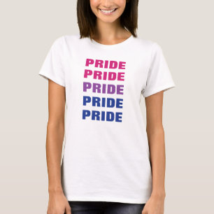 Anpassade för HBT-visexuellt Pride Upprepad text T Shirt
