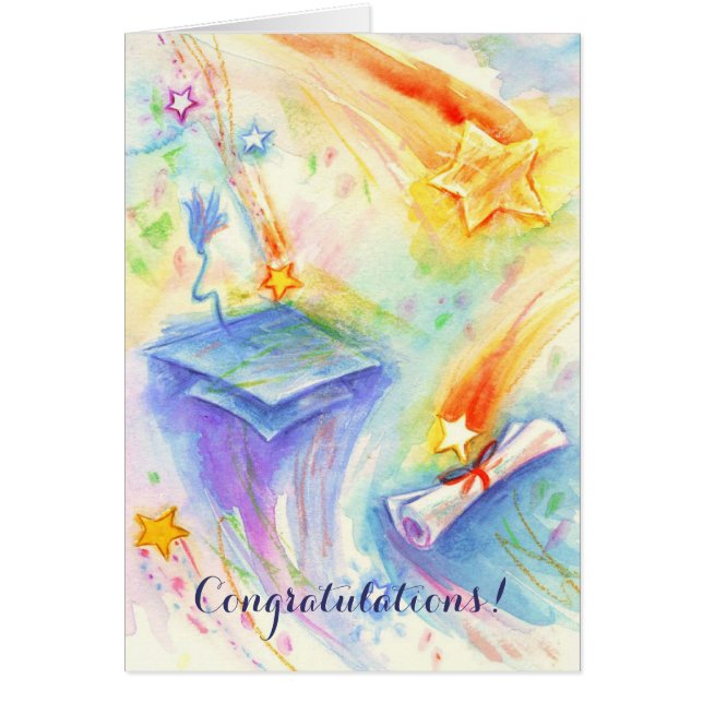 Anpassade för konstgjord sockel i studenten hälsningskort (Framsidan)