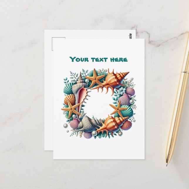 Anpassade för krans av krans vid kute vykort (Fram/Back In Situ)