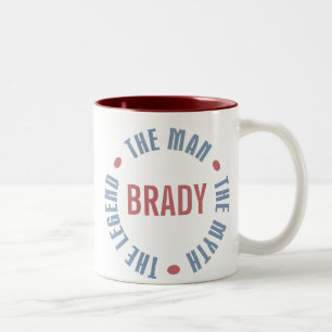 Anpassade för legend för Brady manMyth Två-Tonad Mugg