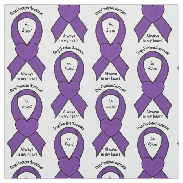 Anpassade för namn för drogöverdosmedvetenhet tyg (Provkarta)