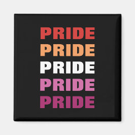 Anpassade för Pride av HBT-Lesbisk, upprepad text Magnet