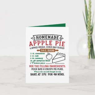 Anpassade för recept på Homemade Apple paj Helgkort