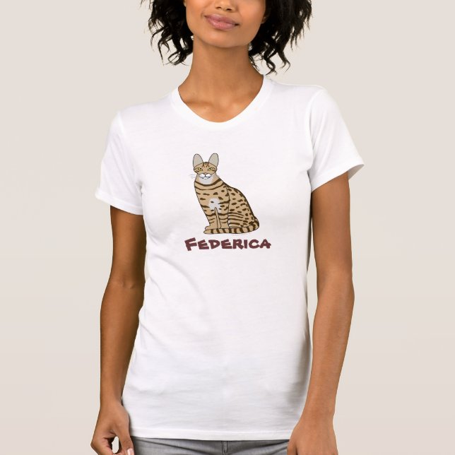Anpassade för Serengeti kattavel Tee Shirt (Framsida)
