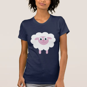 Anpassade för välgörenhet för gulliga tecknadfår t-shirt