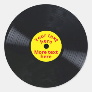 Anpassade för vinylpost STICKER Runt Klistermärke